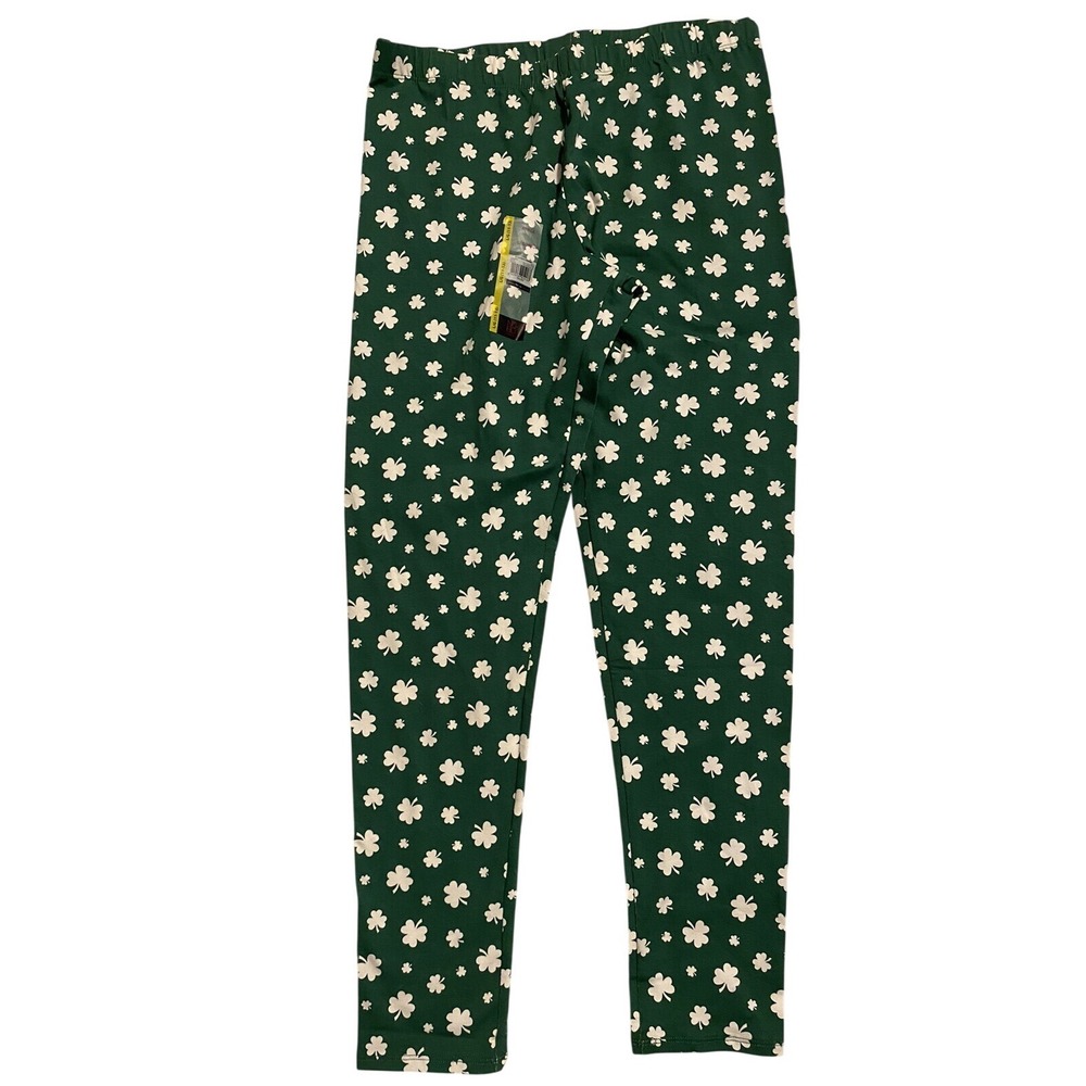 No Boundaries St. Patrick Day Leggings Womens Size Large (11-13) Green Stretchy